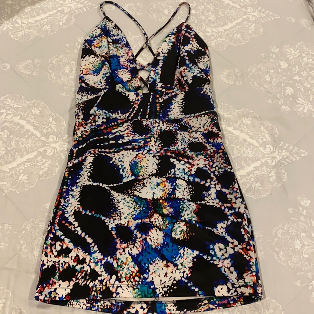 Bebe multi-colored Scuba Dress - Size S
